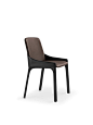 De door Studio Klass ontworpen FIAM design stoel is voorzien van een leren bekleding. De poten van de stoel zijn gemaakt van metaal in combinatie met hout. Dit model is verkrijgbaar in de uitvoeringen: zwart, koffie, grijs en donker bruin.