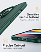 Amazon.com: Humixx Shockproof Designed for iPhone 13 Case, [Military Grade Drop Tested] [Airbag Protection] Translucent Matte Back and Soft Edge, Slim Case Compatible with iPhone 13 6.1" 5G - Pine Green : Cell Phones & Accessories