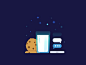 Milknight vector identity illustration messenger cookie milk