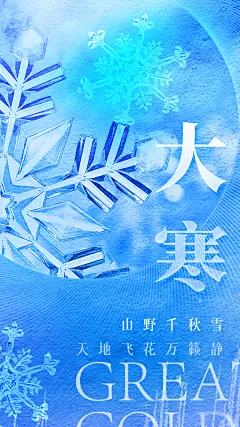 中国传统二十四节气大寒节气营销宣传海报