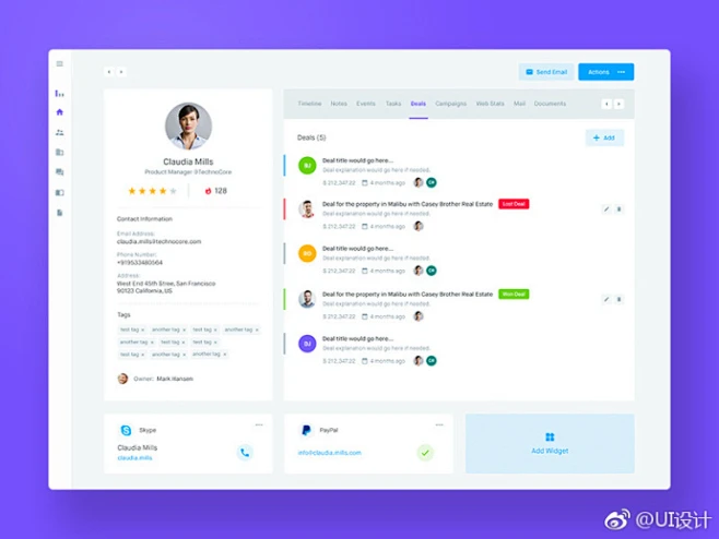 #ui设计# #网页设计# 一组个人信息个人中心ui界面设计分享 -花瓣网