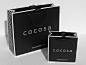 Cocosa bag - Black & White sturdy gift bags with matt lamination: 