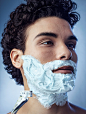 Schick Edge 'Shaving Foam Campaign' : For Schick (a brand of shaving foam in the US), we were asked to created figures that were coming out of a foam beard to tell little stories. The figures would rise from the foam as if they were made from the actual f