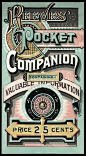 Reeves Pocket Companion Containing Valuable Information Booklet cover in Victorian era gas light style(via Sheaff- Ephemera): 