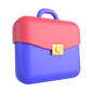 Briefcase 3D Illustration