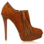 Rust ChristianLouboutin Sultane 140 Suede Ankle Boots