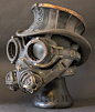 Steampunk mask. Hat,Goggles and Respirator(32DED)