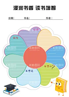 读书记录  - 源文件下载【酷图网】读书记录卡,阅读卡,学习卡设计,广告设计,卡片设计,海报,