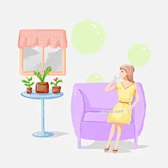 手绘防雾霾多喝水插画图片大小2300x2300px 图片尺寸1.14 MB 来自PNG搜索网 pngss.com 免费免扣png素材下载！防雾霾口罩#粉色的沙发#喝水的女孩#卡通插画#卡通手绘#绿色的盆栽#