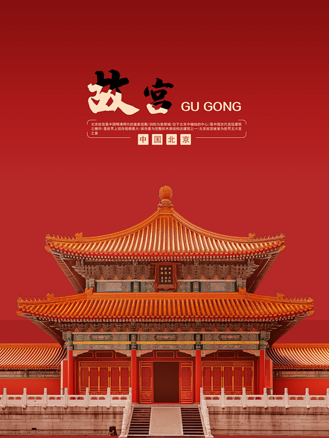 最新原创故宫旅游海报