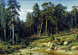 俄罗斯伊凡·伊凡诺维奇·希施金(Ivan I. Shishkin)树林油画作品一
