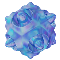 全息科幻镭射抽象艺术立体几何3D图形PNG免抠图片主视觉海报素材