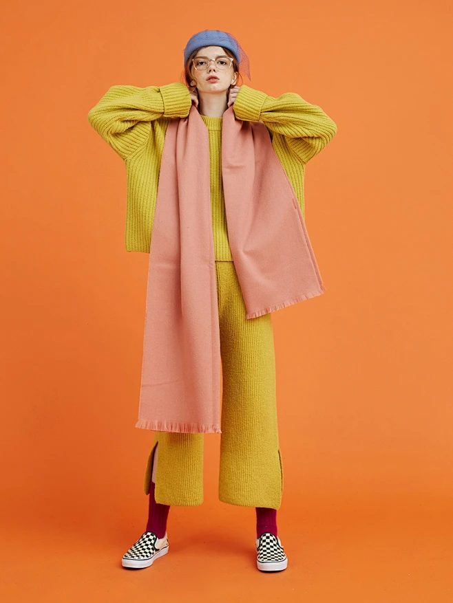 罐头士多所 Atmosphere Wool-Blend Fuzzy Coat main image 1