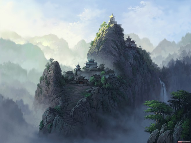 游戏背景武侠背景仙侠背景国风背景武林传奇背景竹林大山江湖