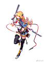 #DestinyChild# 7月11号韩/日服【天命之子】X 【苍翼默示录】 联动角色立绘公布，诺爱尔（水系攻击），七夜诚（水系恢复），奈因（火系拘束），P5为诺爱尔皮肤 μ-12 ​​​​