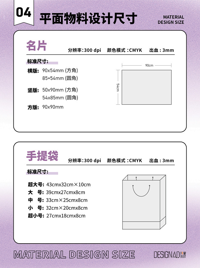 【干货分享】平面设计物料印刷尺寸汇总-古...