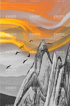 山水插画  - 源文件下载【酷图网】山水插画海报,山水海报素材,山川插画,古风人物山水,山水插画,古风山水插画,海报简笔画,山水插画素材,山水画广告,海报山水背景,唯美水杉插画,
