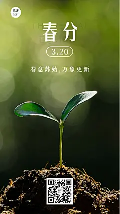 春分节气祝福实景春天创意手机海报