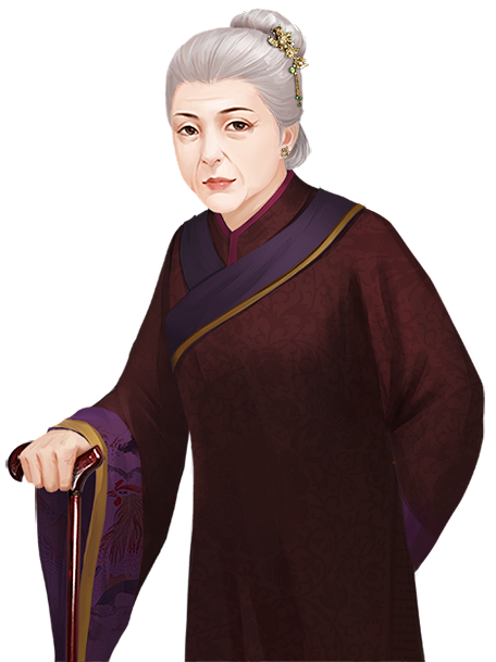 拄拐杖的老奶奶