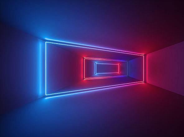 3D立体虚拟空间现实抽象迷幻闪烁的KVT...