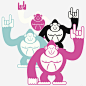 摆手势的大猩猩PNGpng免抠素材_新图网 https://ixintu.com 动物 猴子 猩猩 可爱 微笑 卡通手绘 创意