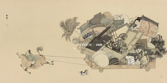 傍晚小区门口看见收废品的，画了这幅 - ...