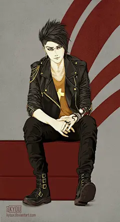 Kyoux前卫风格的肖像插画欣赏 #肖像# #插画# #个性# cool  #CG# (｡･ω･｡)ﾉ♡