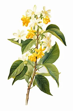 AI数字艺术秋季桂花插画
