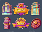 Icons of Casino Buildings and Signboards - Industries Business  3d, app, application, background, banner, bet, building, business, cartoon, casino, design, gambling, game, gaming, icon, isolated, jackpot, lucky, machine, money, online, phone, play, poker,