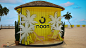 3D activation Advertising  booth gate noon Sahel Stand yasser hanafy yellow