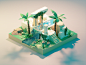 Ancient Ruins ancient ruins building lowpolyart diorama low poly model isometric lowpoly render design blender illustration 3d