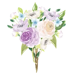 玫瑰花束花朵捧花鲜花免抠素材