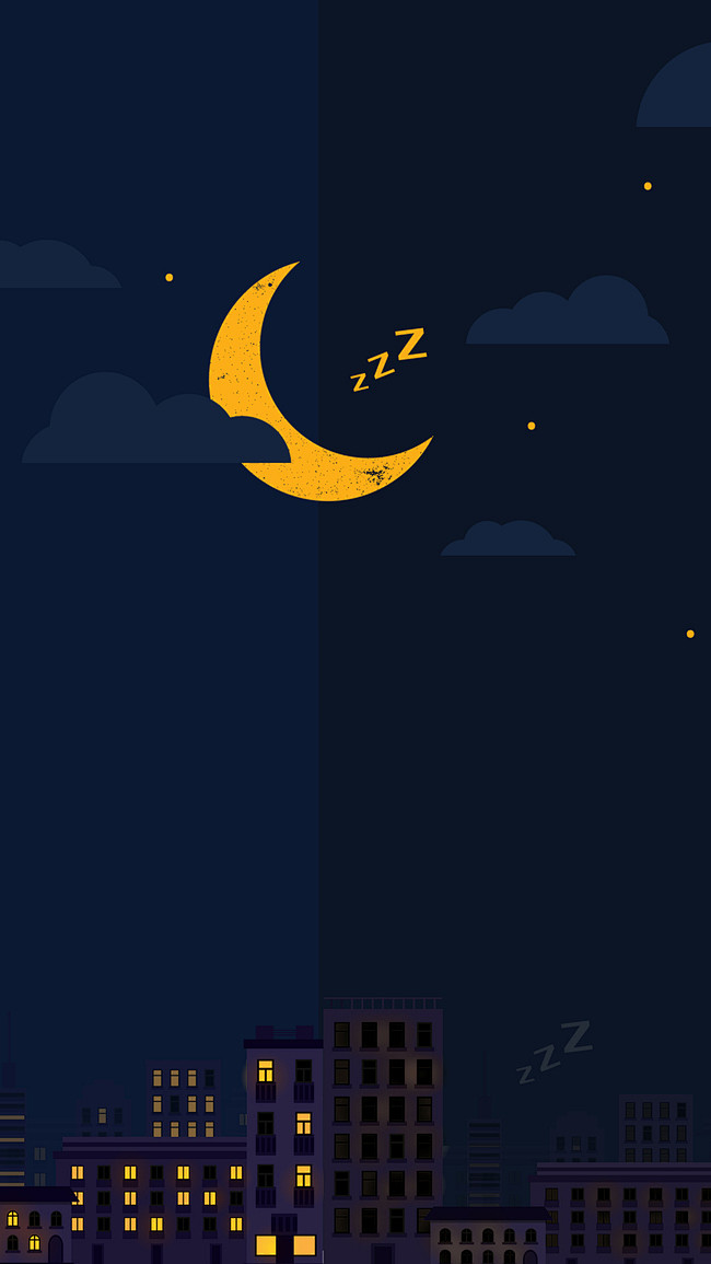 创意夜晚月亮ps源文件h5背景素材