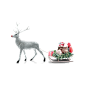 圣诞雪橇车png 麋鹿png 雪白鹿