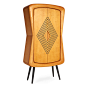 Jonathan Adler Antibes Cabinet : Warm Modernism.Crafted from honeyed wood, sanded and oiled to reveal its natural beauty. Inspired by the shape of a bowtie, the organic form swells and tapers in the center and is complemented by the geometric rigor of the