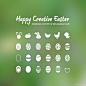 Happy Creative Easter by Pontus Wellgraf in 47 Fresh and Flat Icon Sets for April 2014