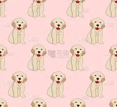 粉色,狗,金毛寻回犬,拉布拉多犬,可爱的,华丽的,纺织品,图像,爱,装饰