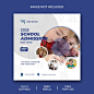 Free PSD | School admission social media post template