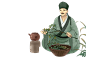 名医宋慈-插画 免抠元素 PNG 手绘古代中医生养生采药治病 古风名医大夫开方医治插图_3000×2000