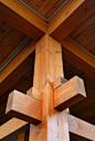 Japanese post and beam hidden dovetail joinery