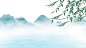 古风小清新水墨植物春分早春山水视频水墨背景[mp4+gif]