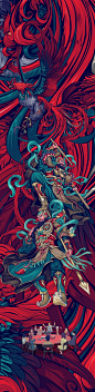 #大鸡大利画新年# 中国风吉祥物生肖插画，太帅了！ 作者：武减武文化创意 ​​​​
