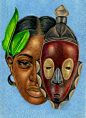 Josh Sessoms 灵感来自非洲文化的插画作品