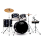 Mapex Rebel 10/12/14/20/5x14 5pc Jazz Drum Kit Complete Set Up Royal Blue: