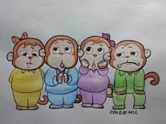 四只小猴子