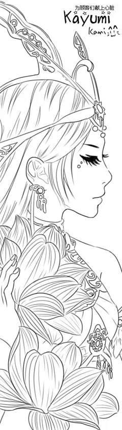 【果冻】线稿 动漫 黑白素材 插画 手帐