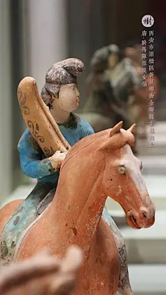 #环肥燕瘦# 唐·骑马弹箜篌女俑
西安市灞桥区新筑乡唐金乡县主墓出土 ​​​​