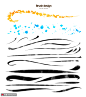 笔触 手绘元素 墨迹笔画 水墨设计素材PSD tid264t000391_300d