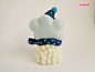 Snowy Cloud, one of a kind Art Toy : Needle felted Art Toy. One of a kind.