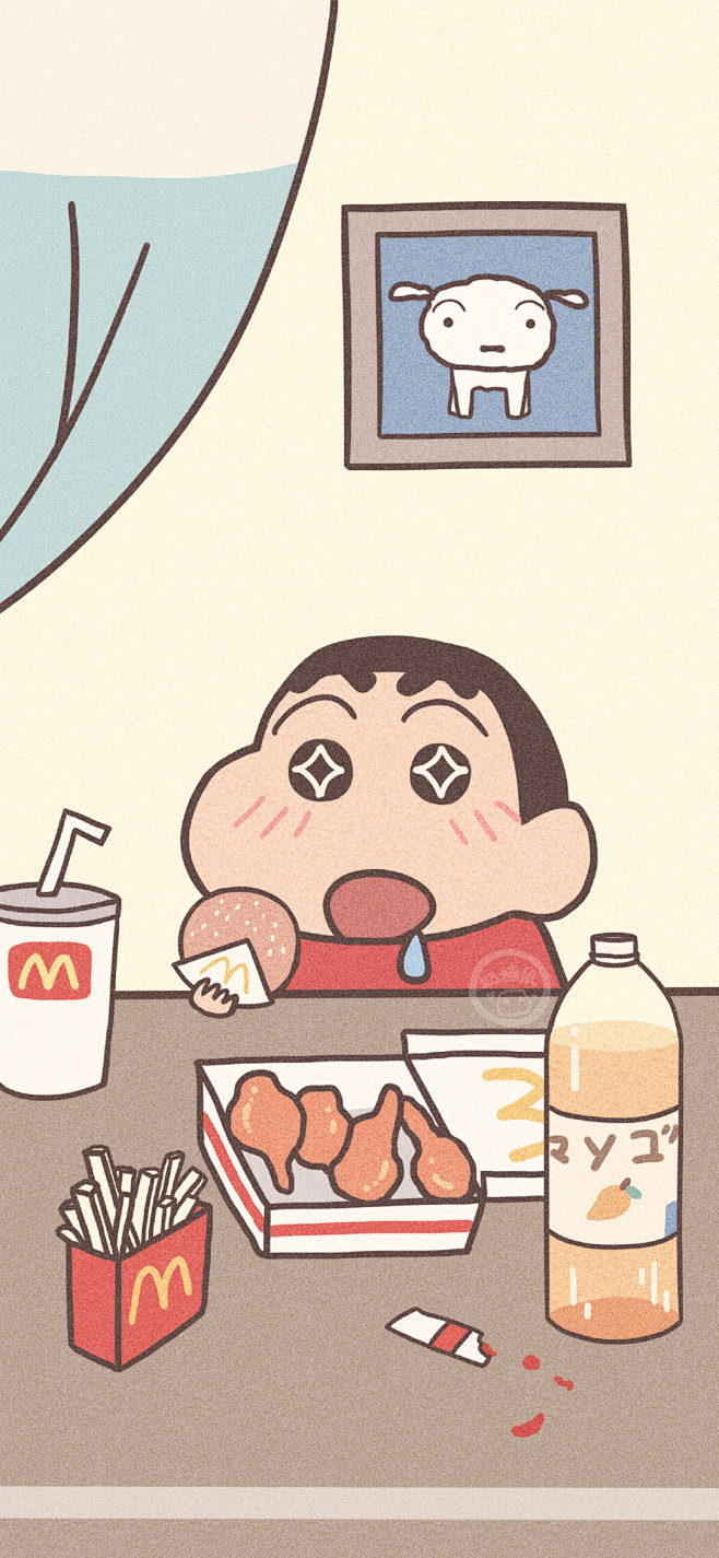 卡通手机壁纸蜡笔小新cr一只奶糖鼠